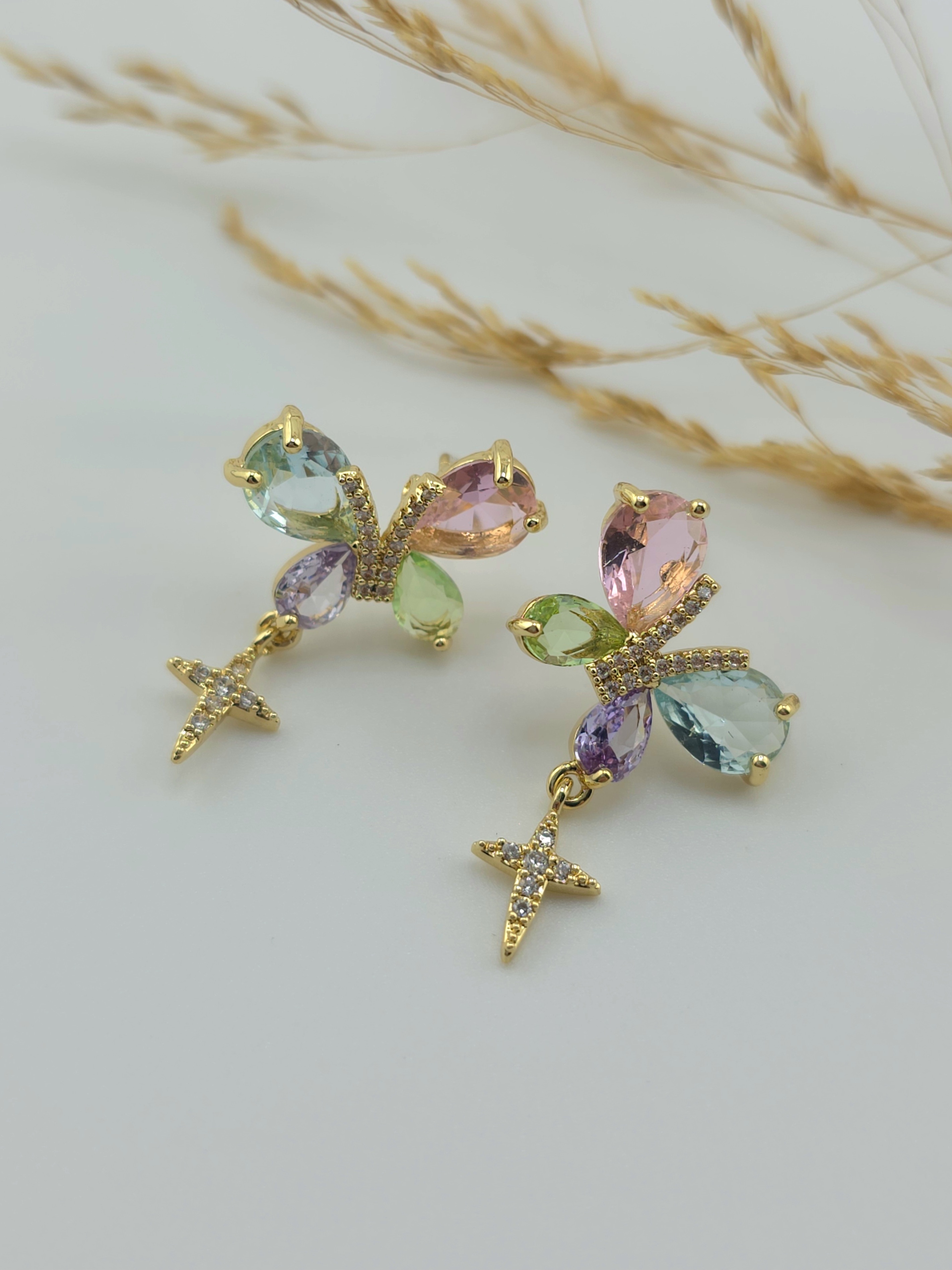 Сережки метелик Swarovski