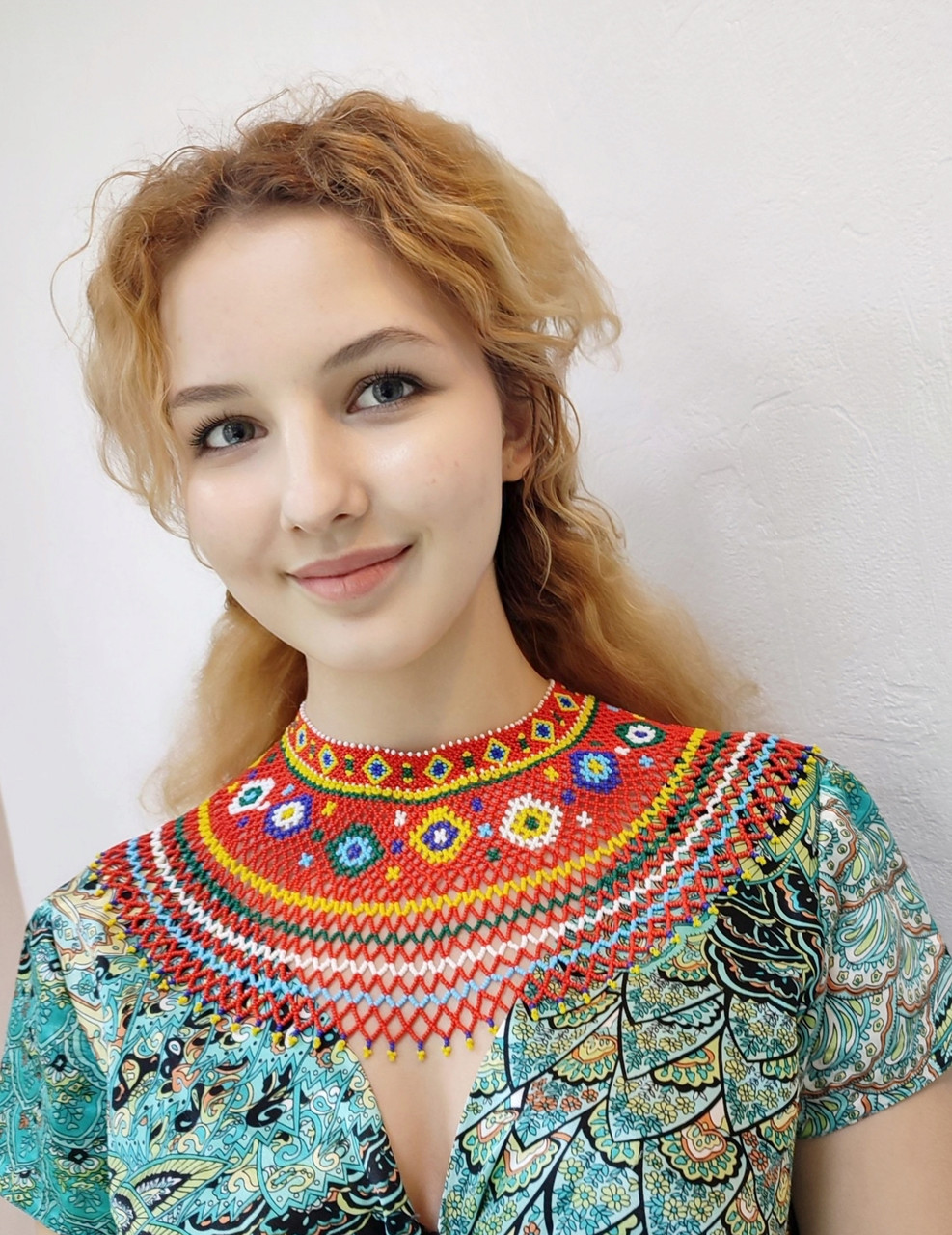 Жіноче намисто із бісера, чеський бісер, відбірний, першого сорту.