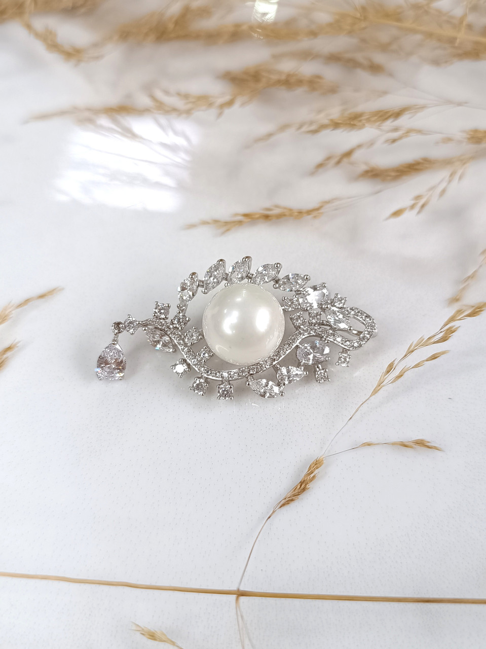 Брошка майорка та кристали Swarovski