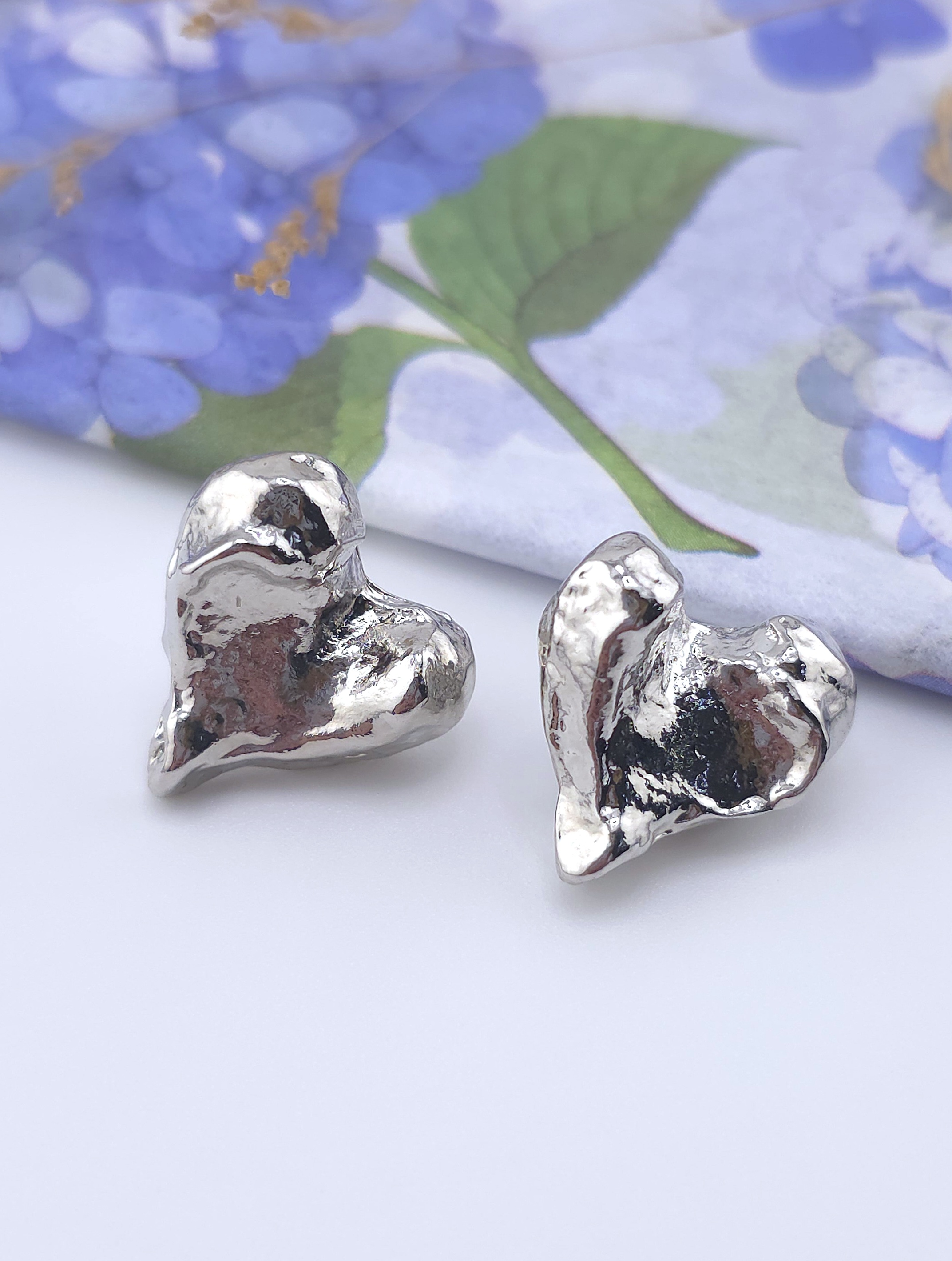 Сережки сердечки 20×20 мм